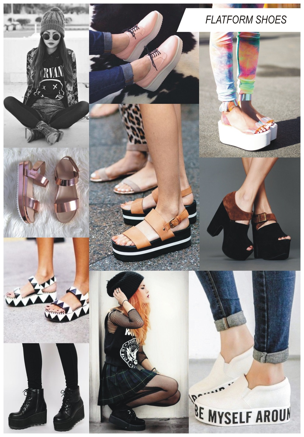 sapatos flatform